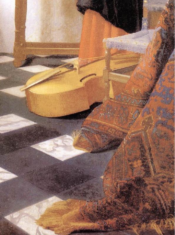 VERMEER VAN DELFT, Jan A Lady at the Virginals with a Gentleman (detail)  er Germany oil painting art